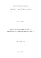 Uloga marketinških kanala u organiziranju transportnih lanaca