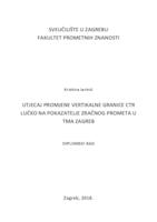 Utjecaj promjene vertikalne granice CTR-a Lučko na pokazatelje zračnog prometa u TMA Zagreb