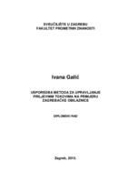 Usporedba metode za upravljanje priljevnim tokovima na primjeru zagrebačke obilaznice