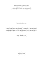 Operativni postupci i procedure pri istraživanju zrakoplovnih nesreća