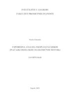 Usporedna analiza eksploatacijskih značajki dizelskih i električnih motora