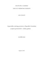 Usporedba zračnog prometa u Republici Hrvatskoj za ljetni period  2017. i 2018. godine