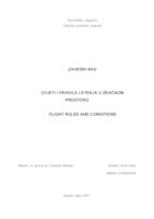 Uvjeti i pravila letenja u zračnom prostoru