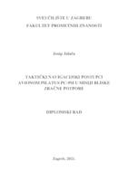 Taktički navigacijski postupci avionom  Pilatus PC-9M u misiji bliske zračne potpore
