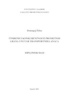 Čimbenici konkurentnosti prometnih grana unutar transportnih lanaca