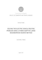 Solving the Electric Vehicle Routing Problem Using a Hybrid Adaptive Large Neighborhood Search Method