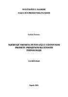 Mjerenje vremena putovanja u cestovnom prometu primjenom Bluetooth tehnologije