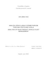 Analiza upravljanja voznim parkom teretnih cestovnih vozila