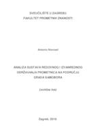 Analiza sustava redovnog i izvanrednog održavanja prometnica na području grada Samobora