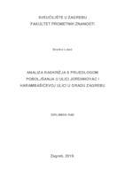 Analiza raskrižja s prijedlogom poboljšanja u Ulici Jordanovac i Harambašićevoj ulici u Gradu Zagrebu