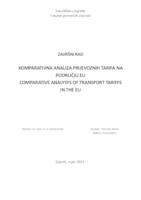 Komparativna analiza prijevoznih tarifa na području EU