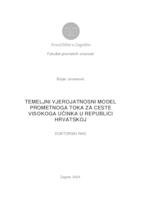 Temeljni vjerojatnosni model prometnoga toka za ceste visokoga učinka u Republici Hrvatskoj