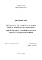 Implementacija sustava upravljanja rizikom umora na primjeru zračnog prijevoznika