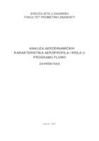 Analiza aerodinamičkih karakteristika aeroprofila i krila u programu flow5