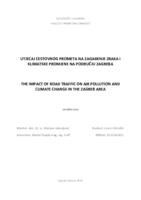 Utjecaj cestovnog prometa na zagađenje zraka i klimatske promjene na području Zagreba