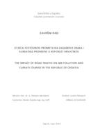 Utjecaj cestovnog prometa na zagađenje zraka i klimatske promjene u Republici Hrvatskoj