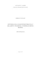 Optimizacija logističkih procesa u skladištu posebnog temperaturnog režima
