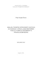 Analiza tehničke ispravnosti sustava za kočenje i upravljanje motornih vozila u funkciji sigurnosti s prijedlogom mjera