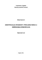 Identifikacija opasnosti i procjena rizika u održavanju zrakoplova