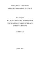 Utjecaj tehničke ispravnosti cestovnih motornih vozila na zaštitu okoliša