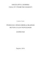 Proračun i izrada modela mlaznog motora s elektropogonom