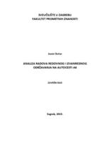 Analiza radova redovnog i izvanrednog održavanja  na autocesti A6