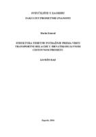 Struktura teretne potražnje prema vrsti transportne relacije u Hrvatskom javnom cestovnom prometu