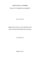 Simulacija rute leta zrakoplova sustavom prostorne navigacije