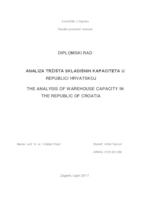 prikaz prve stranice dokumenta Analiza tržišta skladišnih kapaciteta u Republici Hrvatskoj