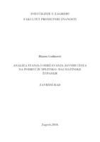 prikaz prve stranice dokumenta Analiza stanja i održavanja javnih cesta na području Splitsko-dalmatinske županije