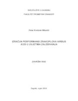 prikaz prve stranice dokumenta Izračun performansi zrakoplova Airbus A320 u uvjetima zaleđivanja