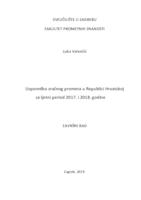 prikaz prve stranice dokumenta Usporedba zračnog prometa u Republici Hrvatskoj za ljetni period  2017. i 2018. godine