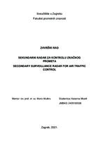 prikaz prve stranice dokumenta Sekundarni radar za kontrolu zračnog prometa