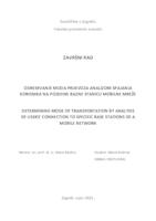 prikaz prve stranice dokumenta Određivanje moda prijevoza analizom spajanja korisnika na pojedine bazne stanice mobilne mreže