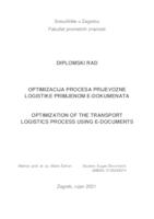 prikaz prve stranice dokumenta Optimizacija procesa prijevozne logistike primjenom e-dokumenata
