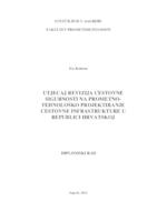 prikaz prve stranice dokumenta Utjecaj revizija cestovne sigurnosti na prometno-tehnološko projektiranje cestovne infrastrukture u Republici Hrvatskoj