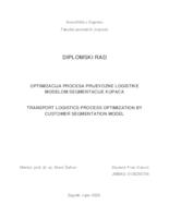 prikaz prve stranice dokumenta Optimizacija procesa prijevozne logistike modelom segmentacije kupaca