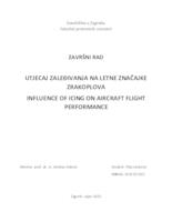 prikaz prve stranice dokumenta Utjecaj zaleđivanja na letne značajke zrakoplova