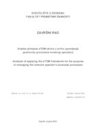 prikaz prve stranice dokumenta Analiza primjene eTOM okvira u svrhu upravljanja poslovnim procesima mrežnog operatora