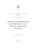 prikaz prve stranice dokumenta Method for Remaining Useful Life Prediction of a Light Aircraft Landing Gear Structure