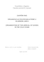 prikaz prve stranice dokumenta Organizacija doleđivanja robe u hladnom lancu