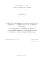 prikaz prve stranice dokumenta Utjecaj novih transeuropskih prometnih koridora na prometni sustav Republike Hrvatske