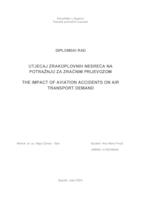 prikaz prve stranice dokumenta Utjecaj zrakoplovnih nesreća na potražnju za zračnim prijevozom