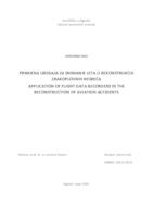 prikaz prve stranice dokumenta Primjena uređaja za snimanje leta u rekonstrukciji zrakoplovnih nesreća