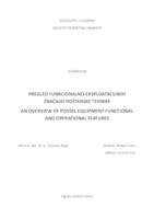 prikaz prve stranice dokumenta Pregled funkcionalno-eksploatacijskih značajki poštanske tehnike