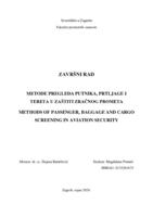 prikaz prve stranice dokumenta Metode pregleda putnika, prtljage i tereta u zaštiti zračnog prometa