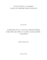 prikaz prve stranice dokumenta Komparativna analiza tehnoloških parametara pruga na relaciji Zagreb - Varaždin